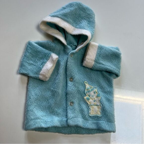 Vintage Handmade MCM 1950s 1960s Fuzzy Hooded Clown Circus Embroidered Jacket - Picture 5 of 10